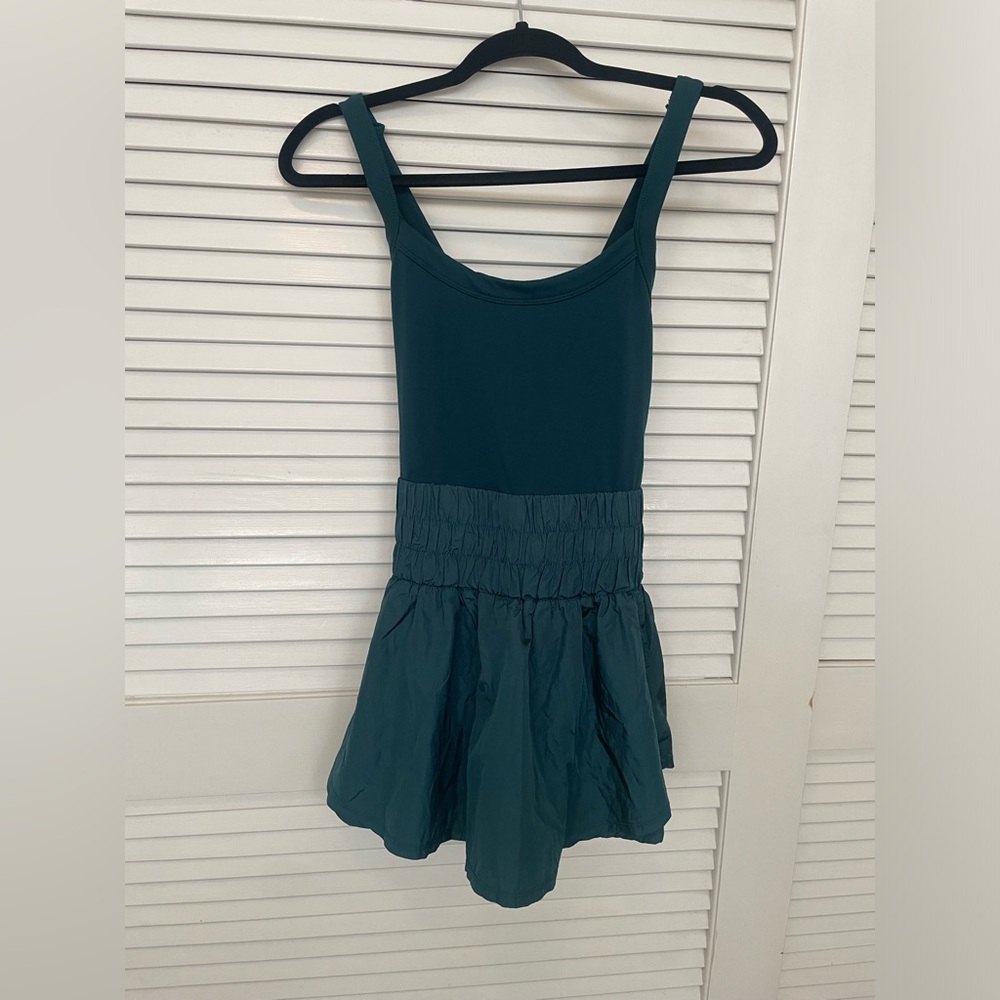 FP Movement The Way Home Skortsie in emerald jewel. Size medium